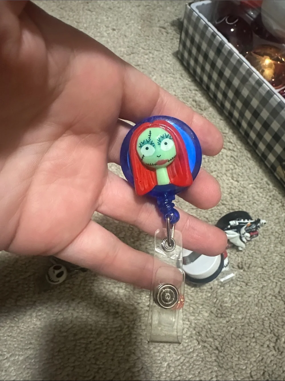 Handcrafted Nightmare before Christmas Halloween badge reels set of 4 new